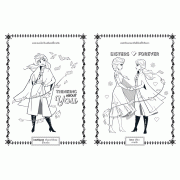 FROZEN สมุดภาพระบายสีแสนสวย Two Sisters ONE HEART + กระเป๋ากล่องเหล็ก